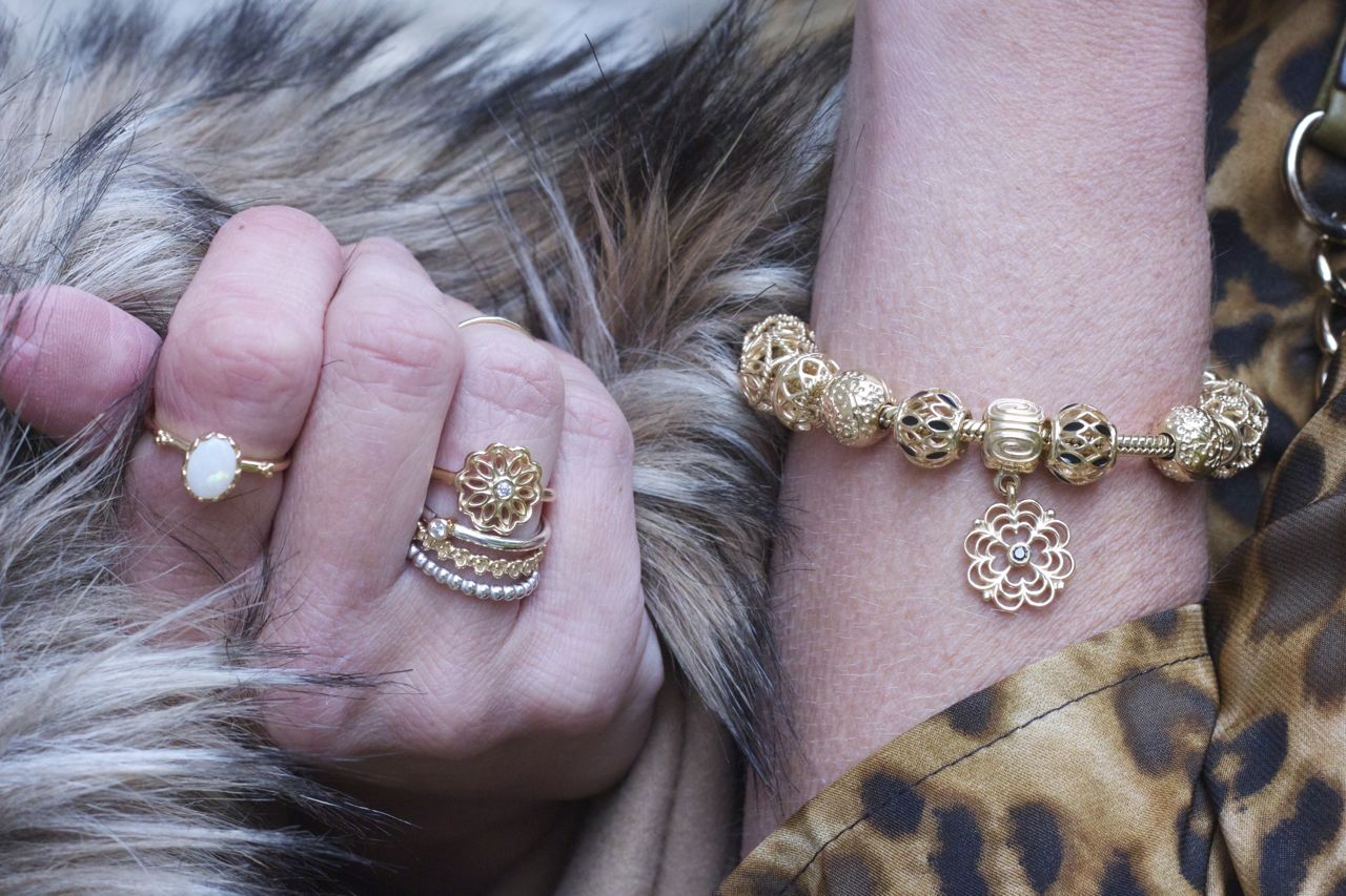 gold rings and bracelet