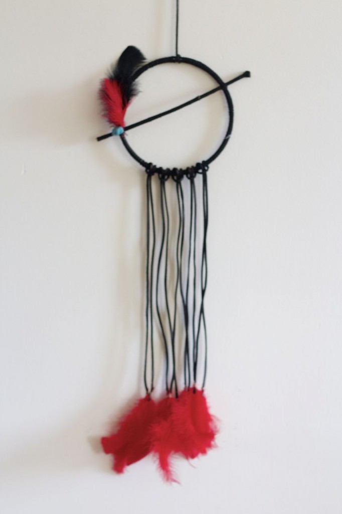 black and red dreamcatcher