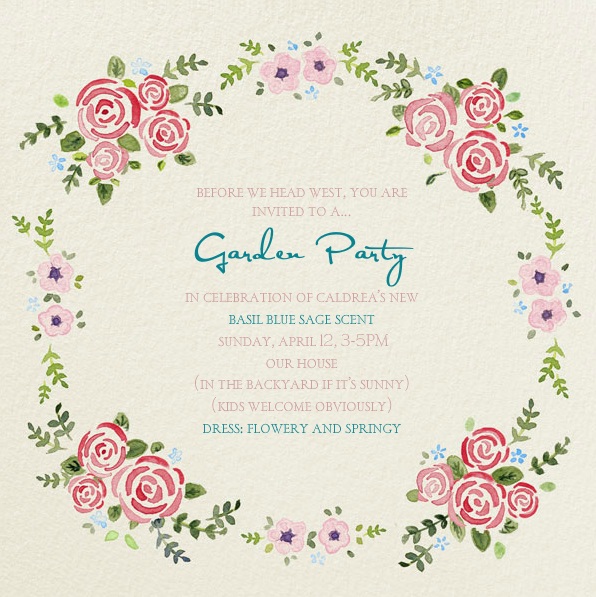 garden party invitation