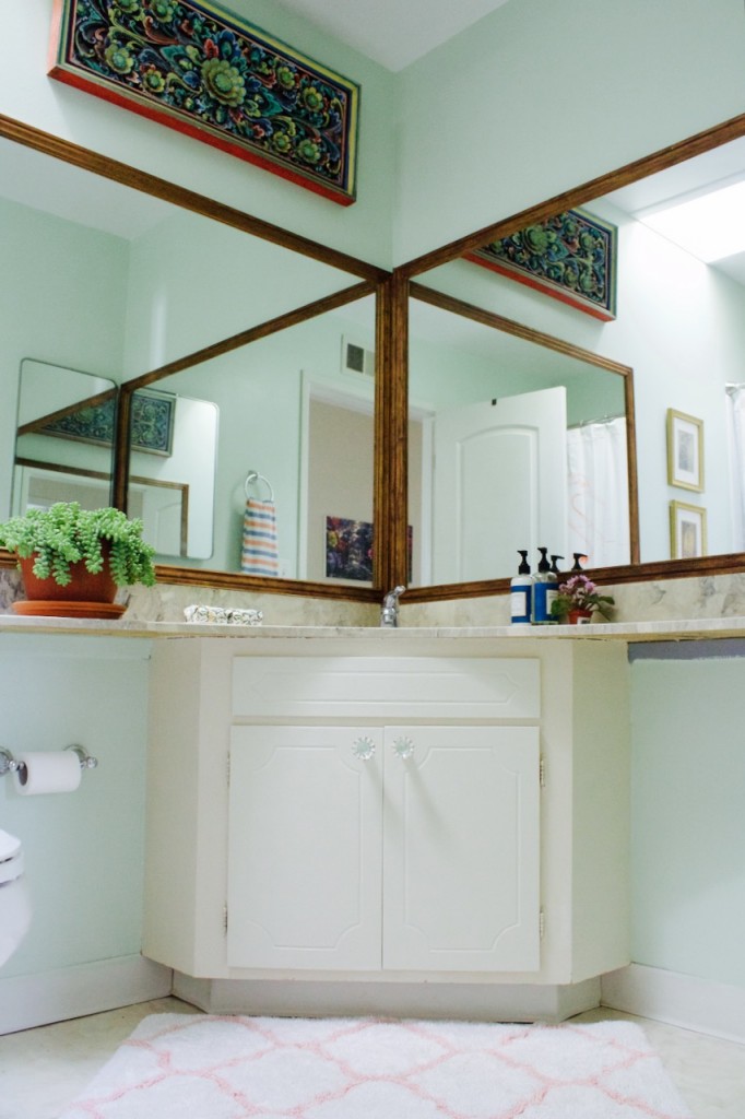 How to make a bathroom feel bigger with mirrors and fresh paint