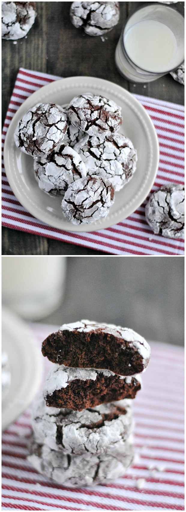 Easy and delicious chocolate crinkle cookie recipe