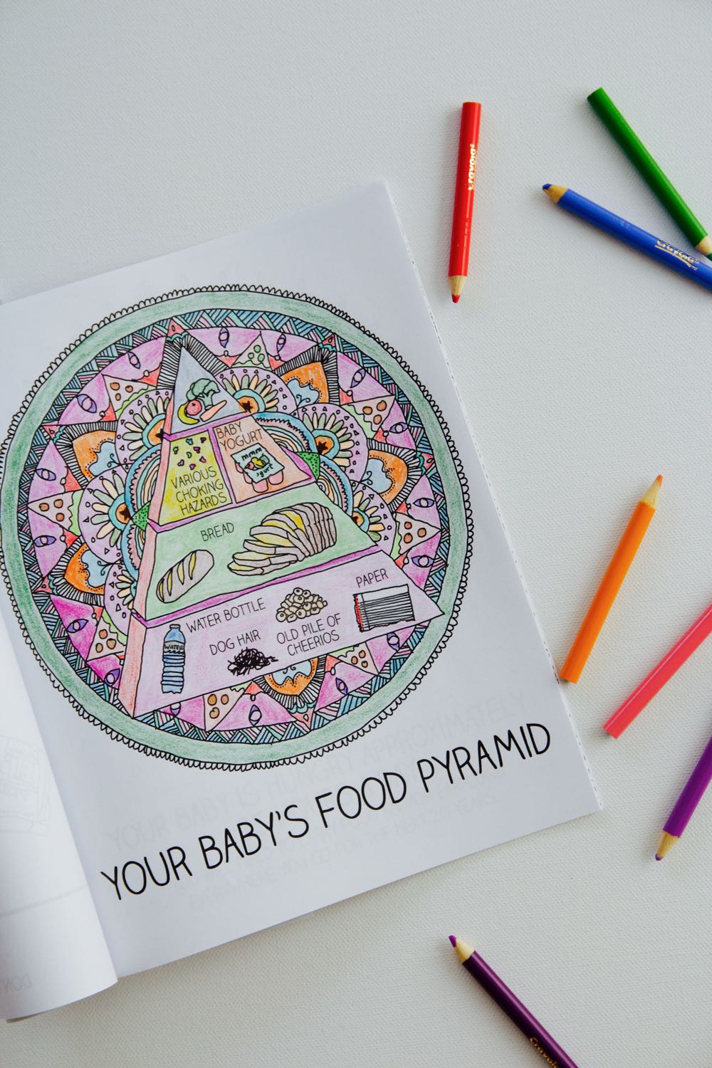 A funny coloring book for pregnancy and new parenthood