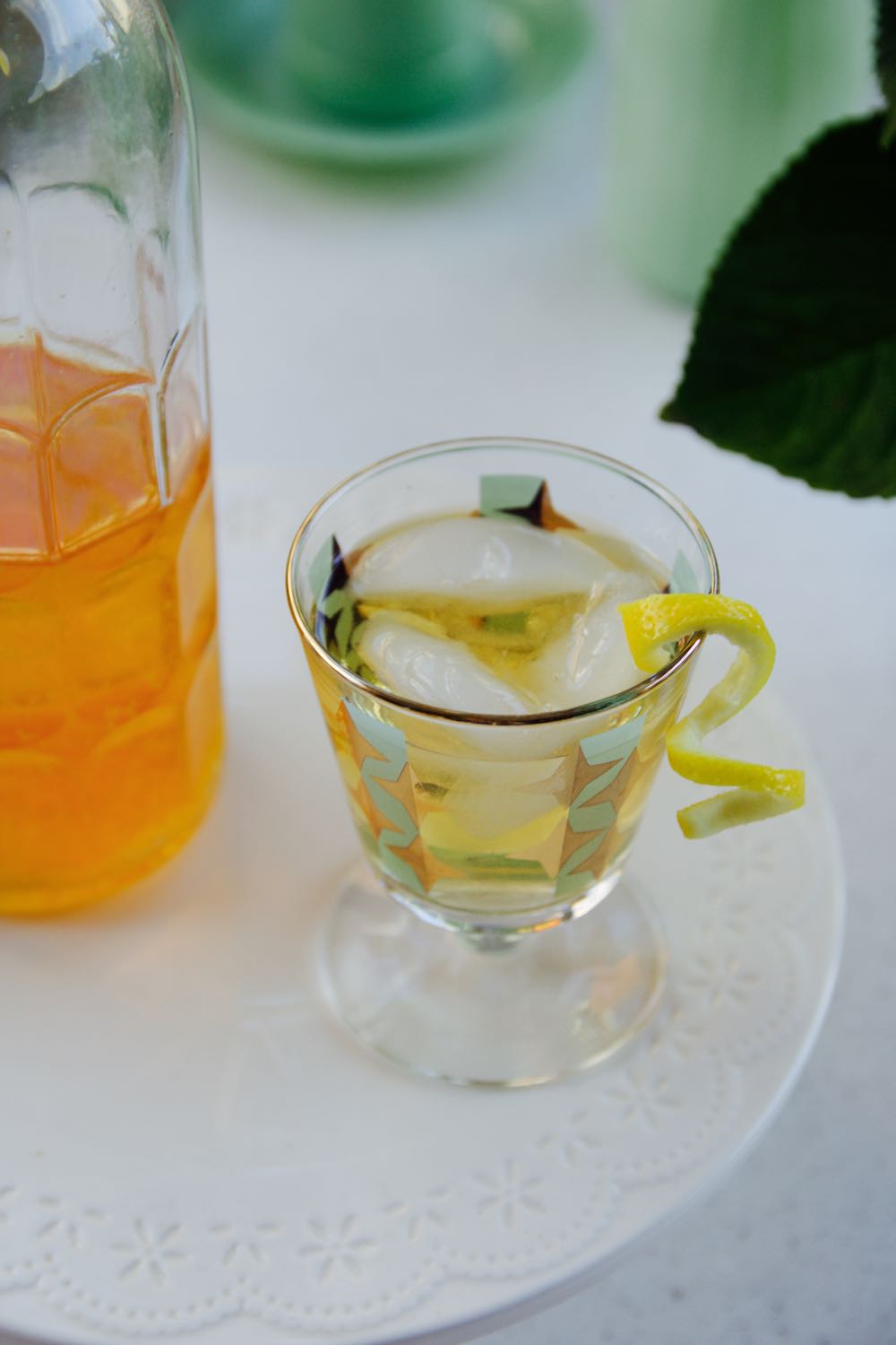 Recipe for a cocktail with lemon juice, simple syrup and orange vodka