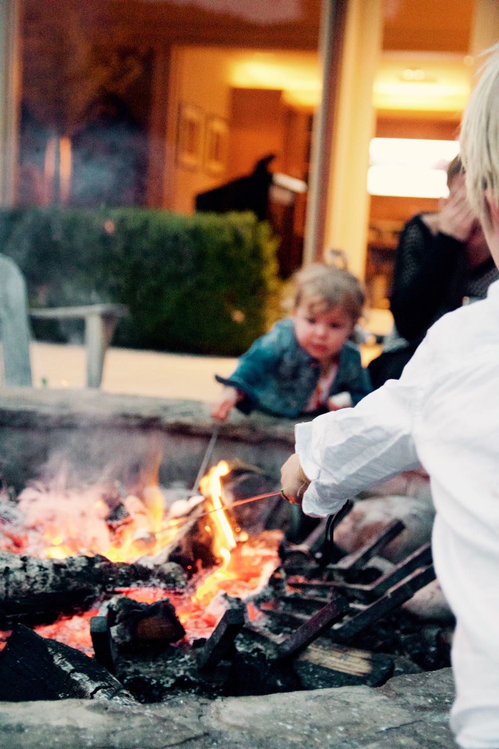 Making s'mores at the Carmel Valley Ranch