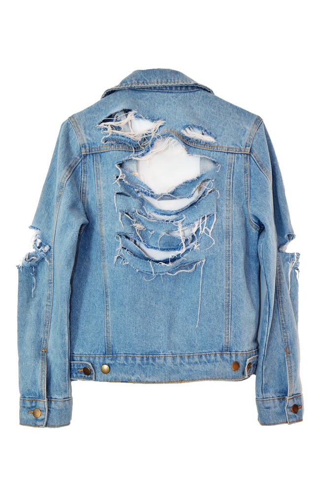 super shredded and distressed denim jacket how-to