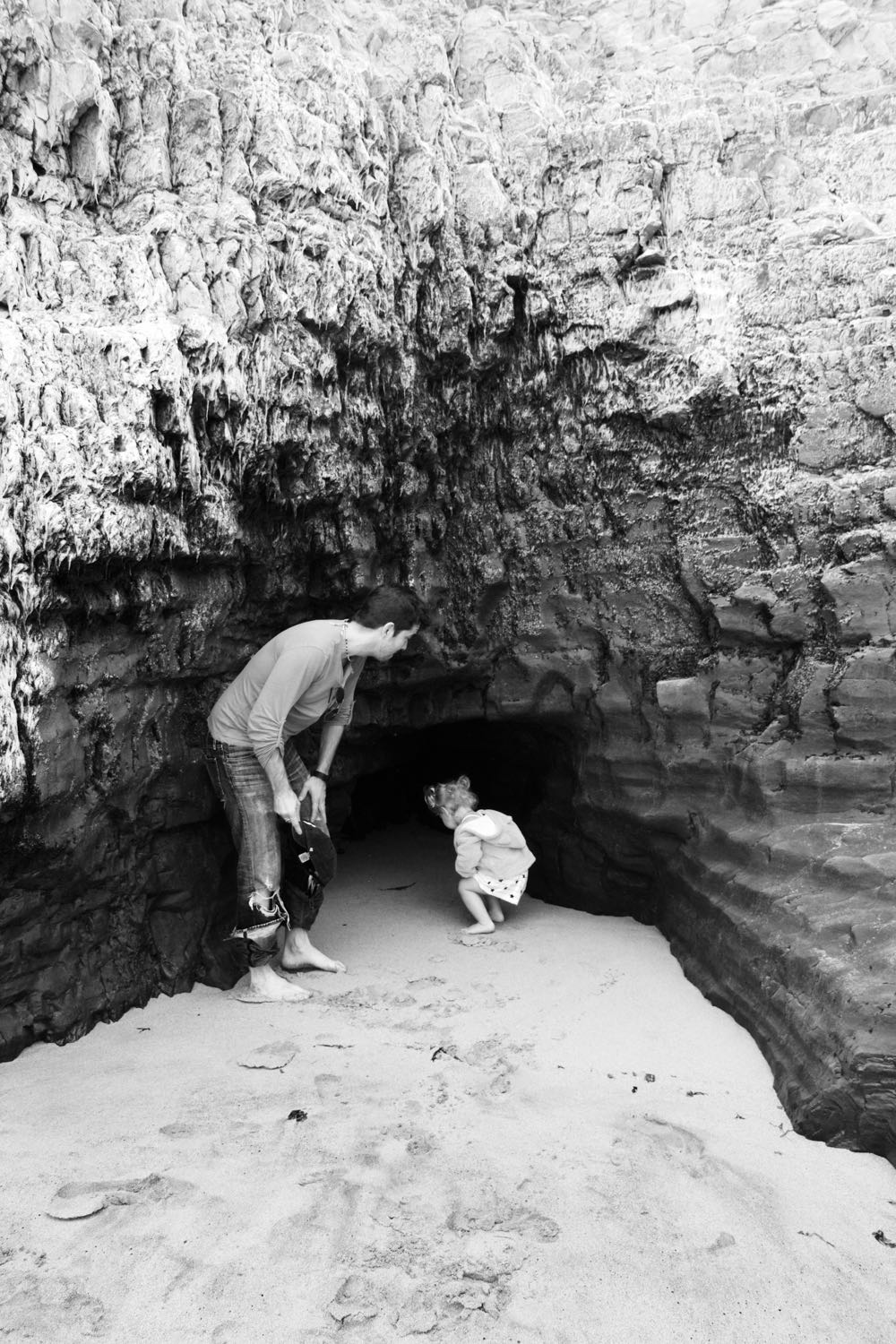 Exploring caves along the California coast