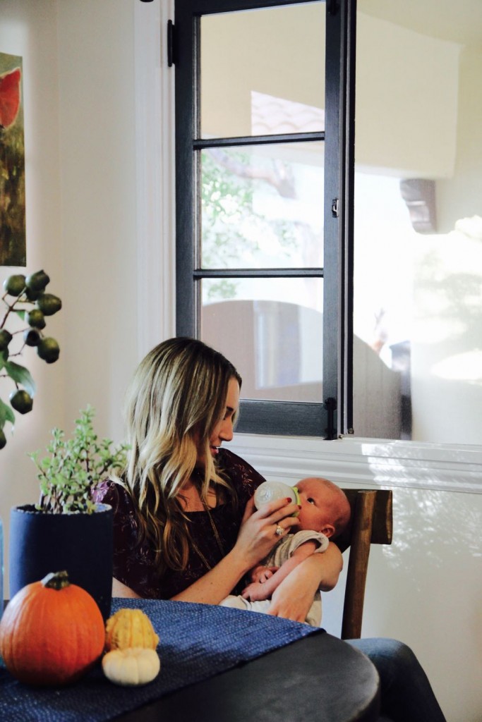 US Weekly's Audrey Scheck at home with her son