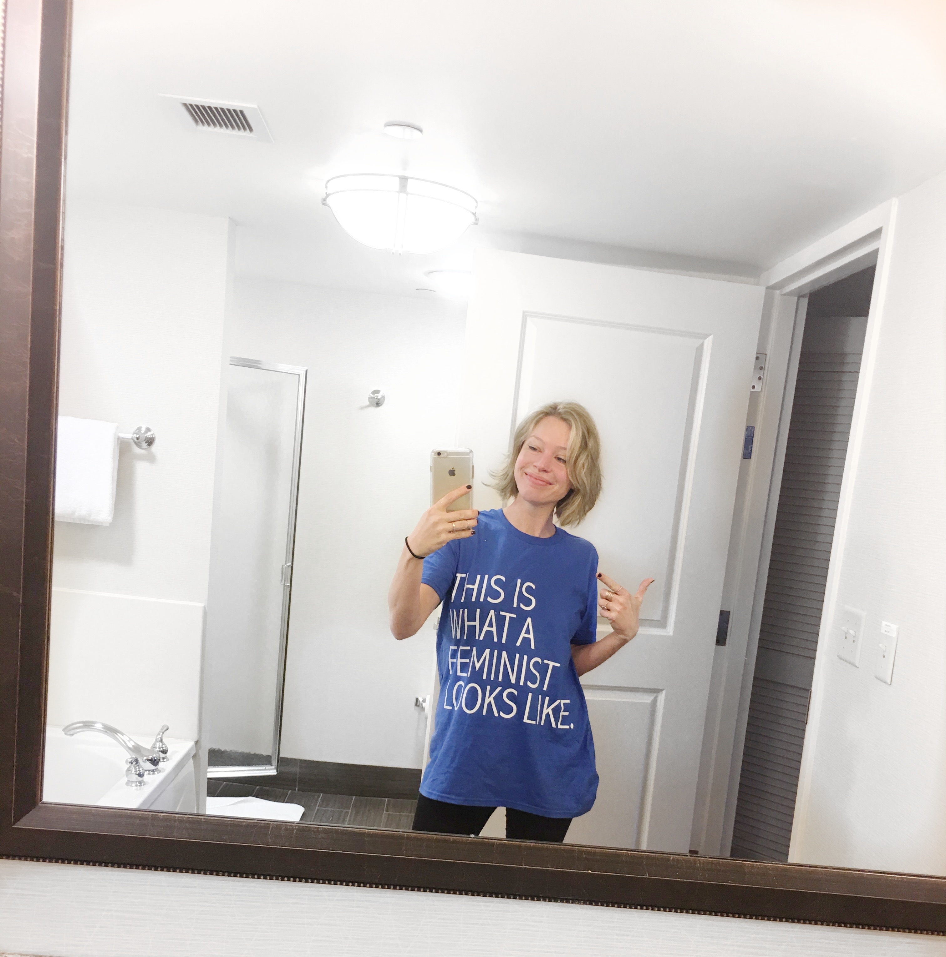this is what a feminist looks like blue t-shirt