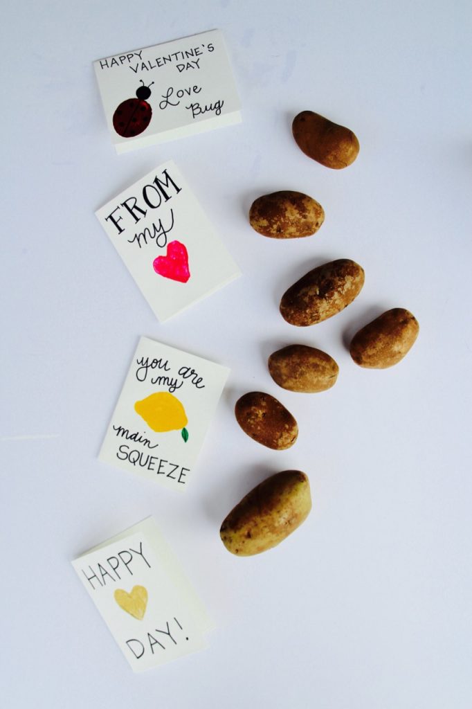 how to make easy potato stamp valentines for kids
