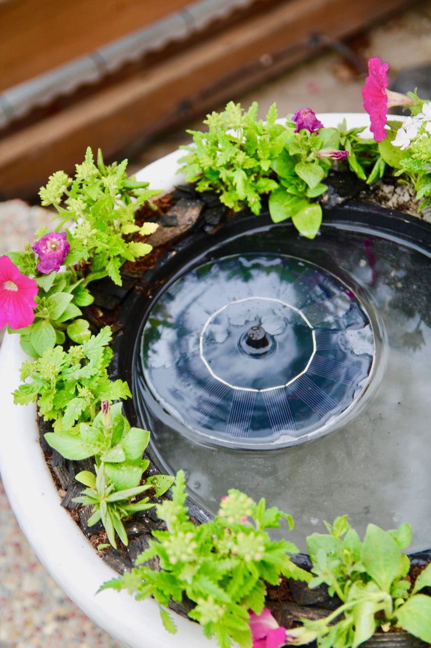 how to make your own backyard solar water fountain