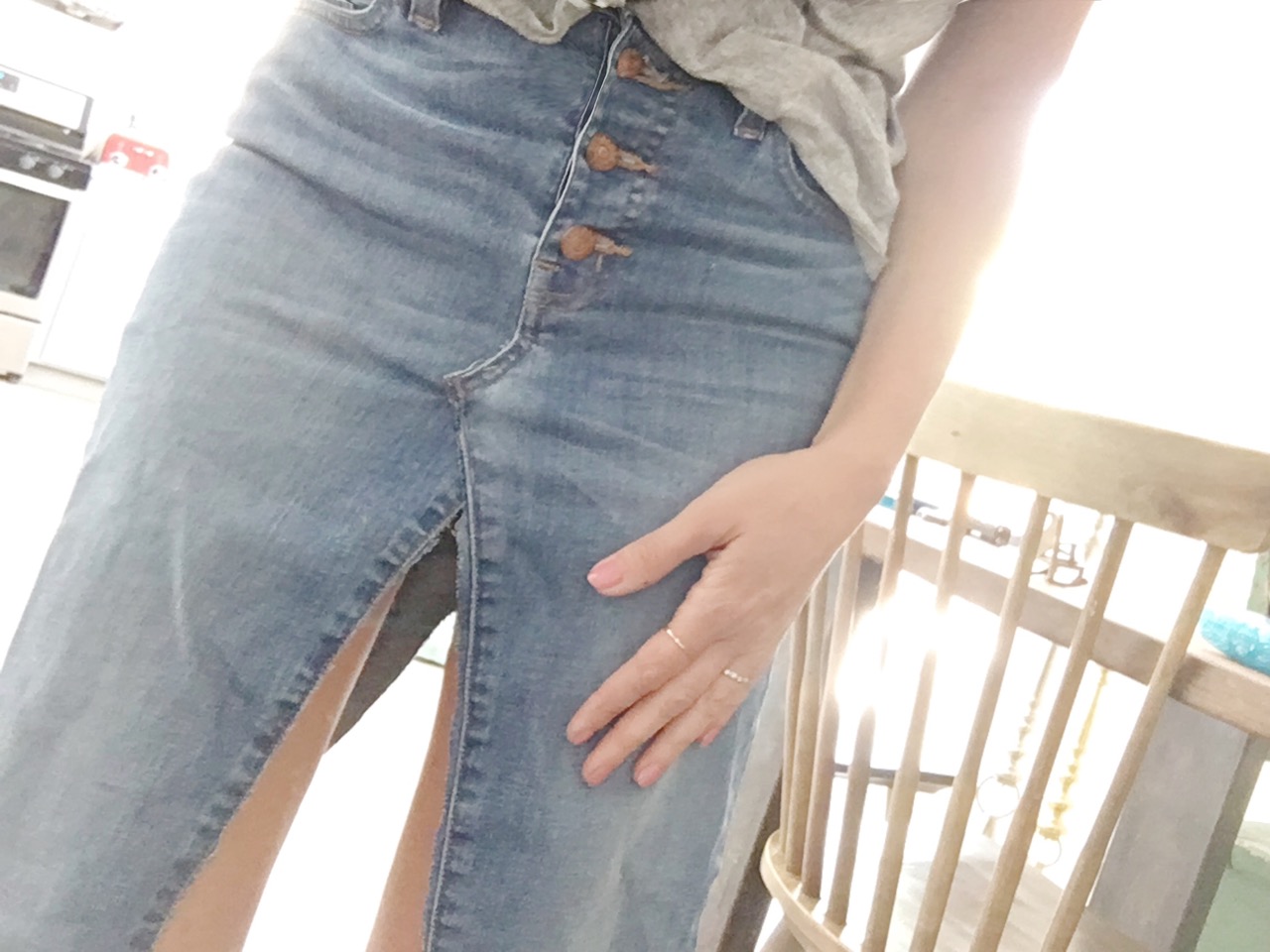 Tutorial: DIY Kendall Jenner's re/done Reconstructed Denim Midi or Mini  Skirt