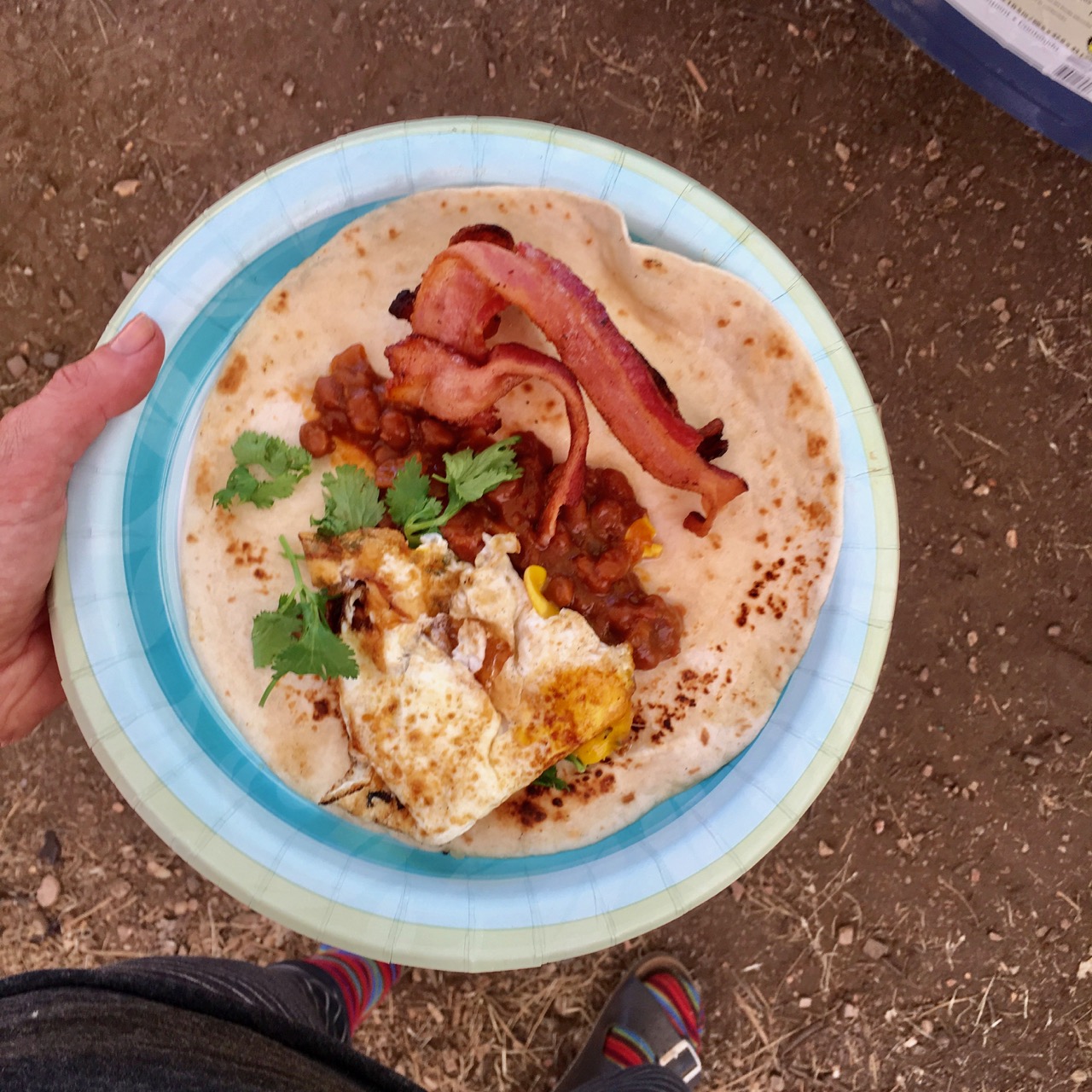 camp breakfast huevos rancheros 