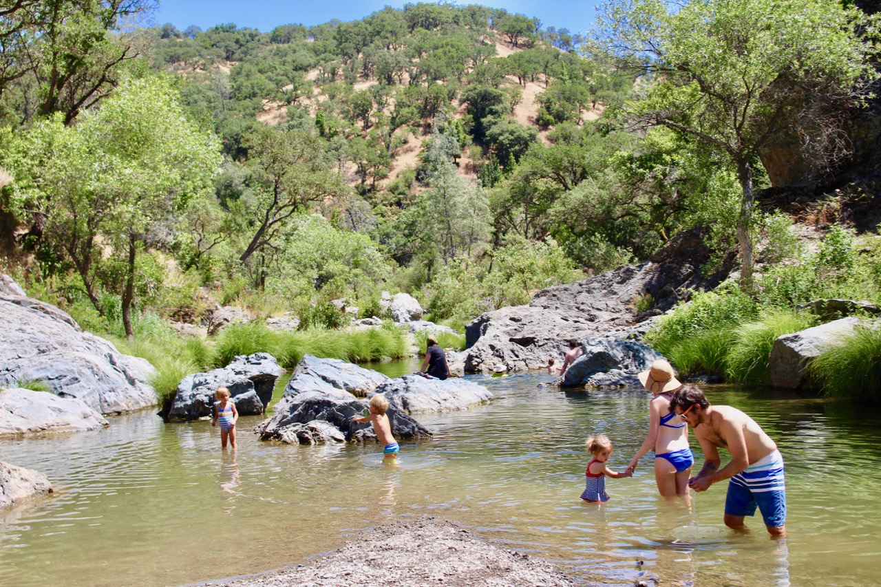 swimming hole while camping in Morgan hill California