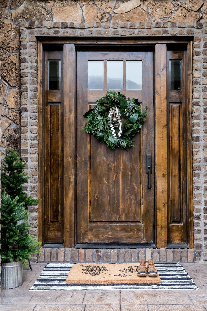 gorgeous reclaimed wood front door