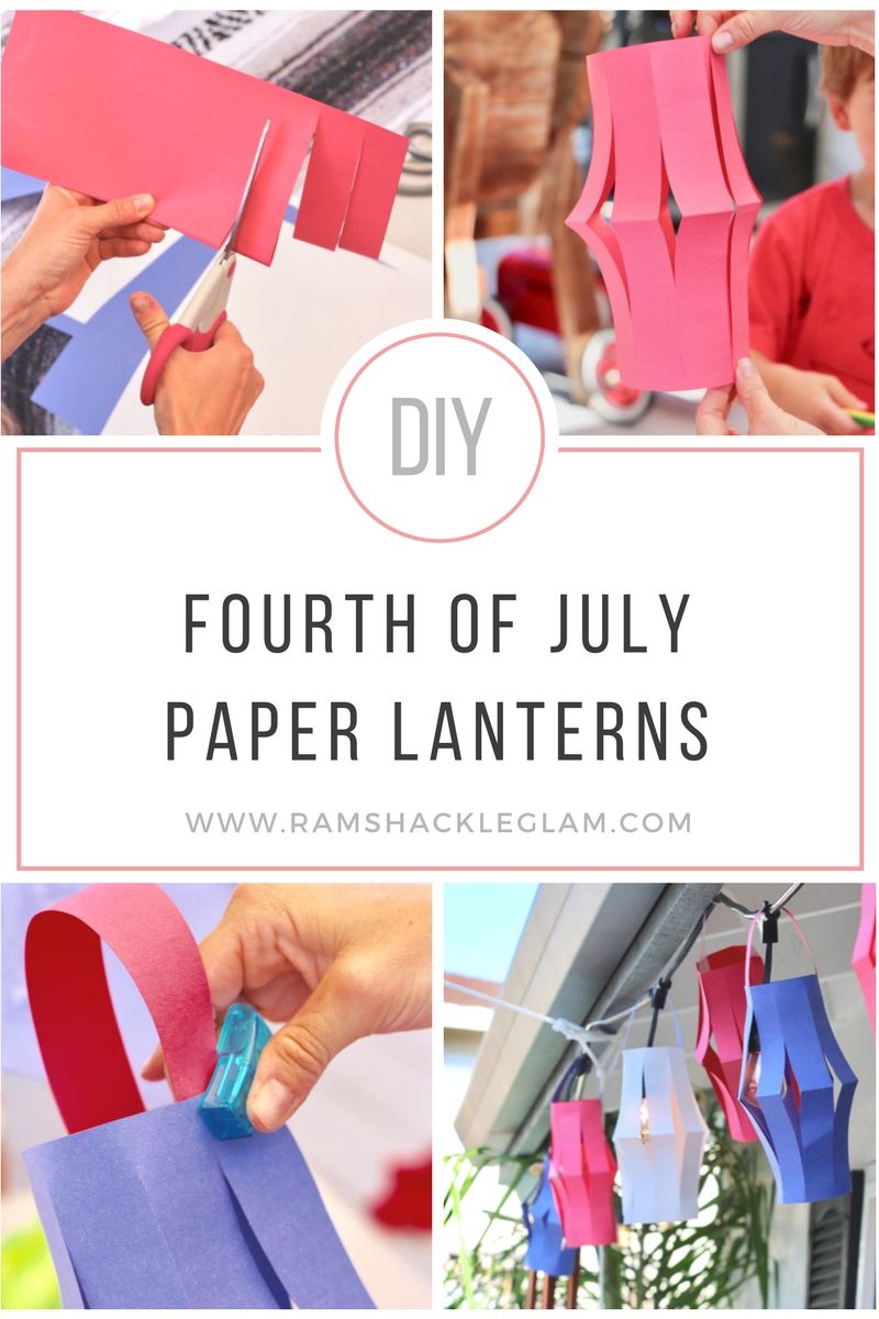 how to make paper hanging lanterns for fourth of July