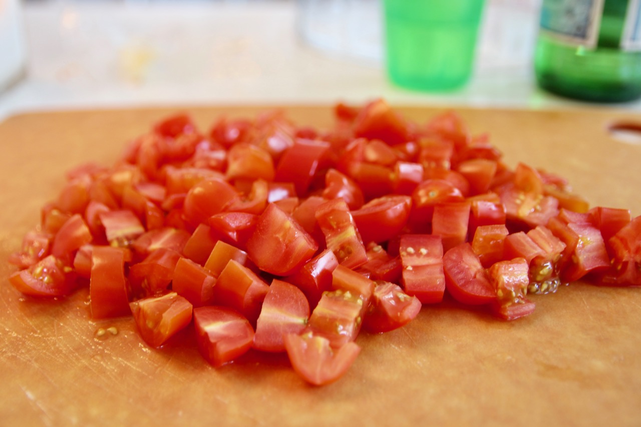 chopped diced red tomatoes 