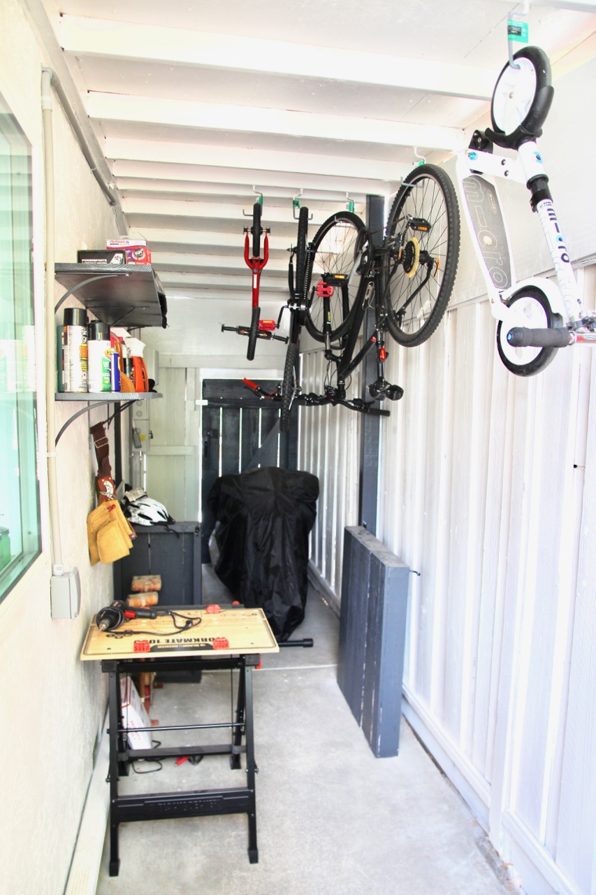 how to renovate a side yard into a tool shed