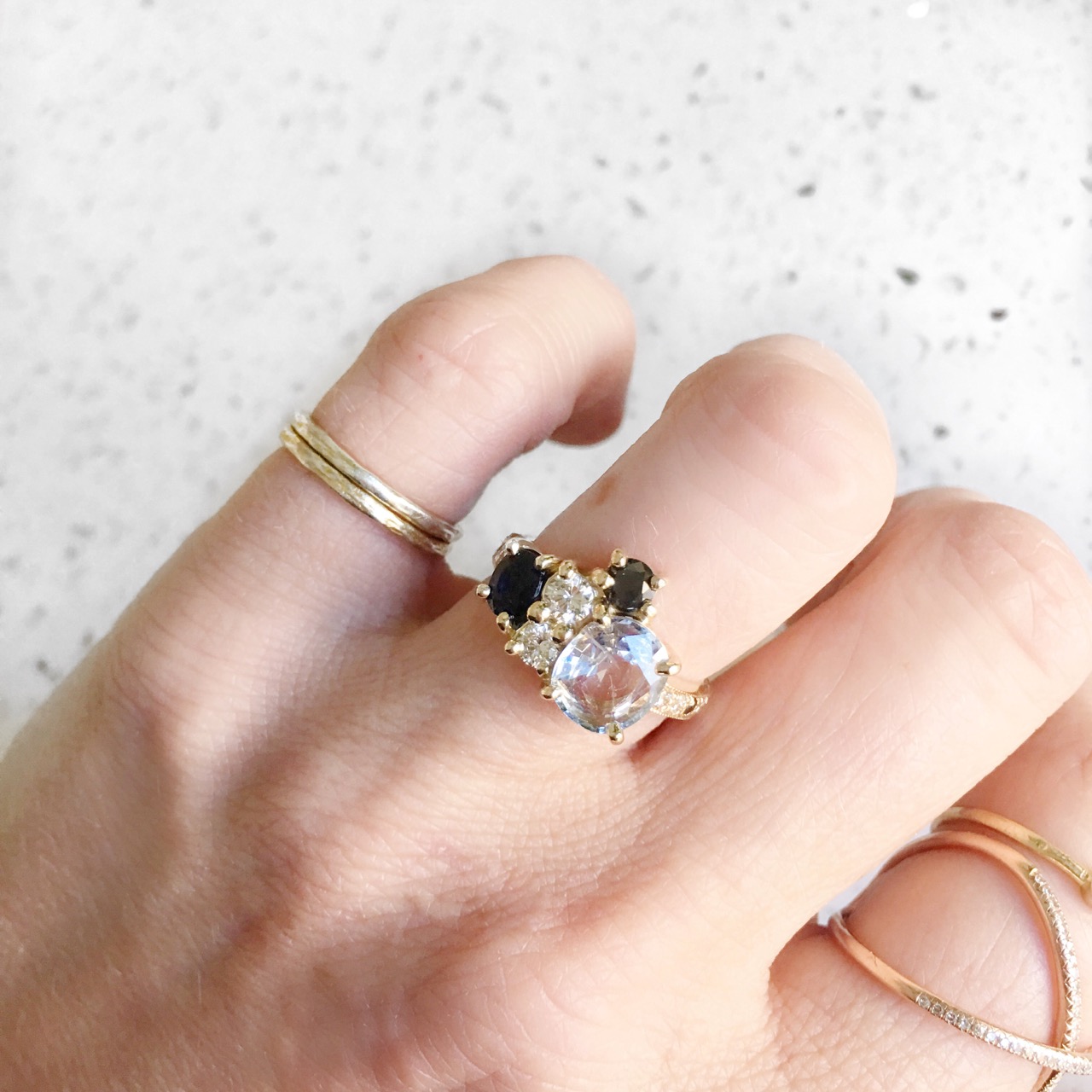 designing an engagement ring from jewelry you already own