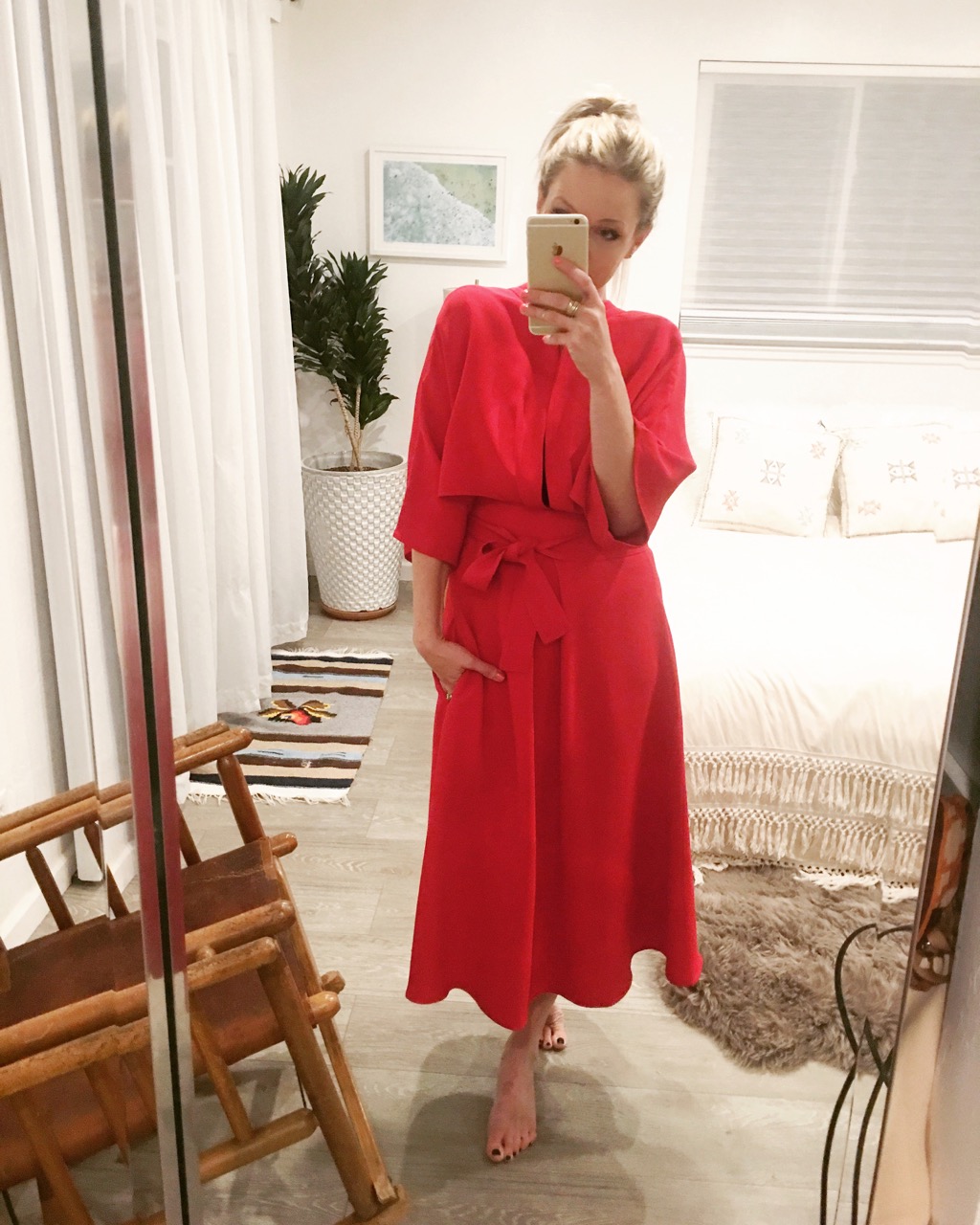 red rent the runway wrap dress from tome