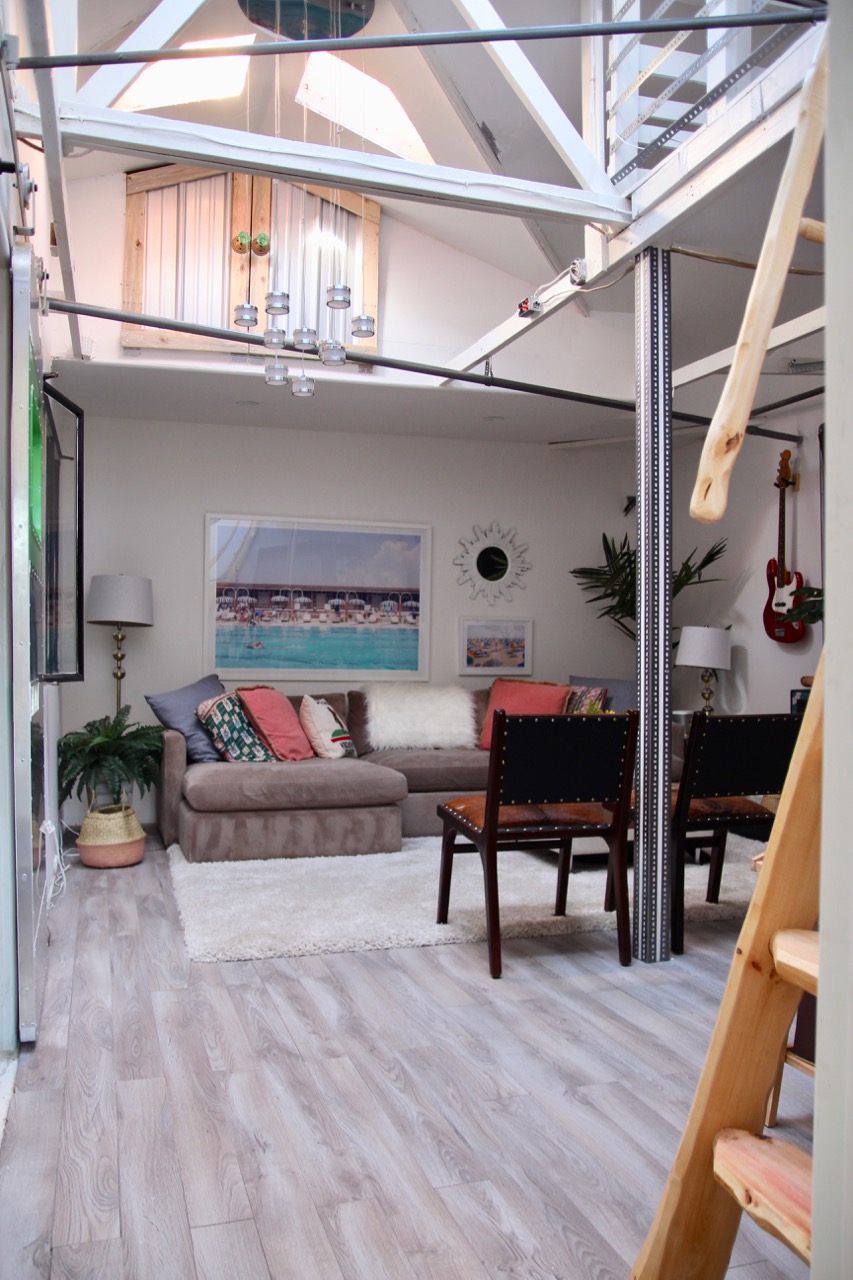 how to transform a garage into a beautiful rec room and studio