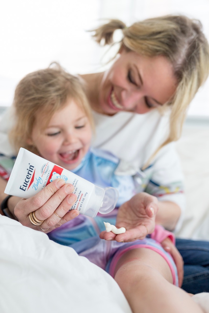 eucerin baby eczema skincare moisturizer giveaway and review