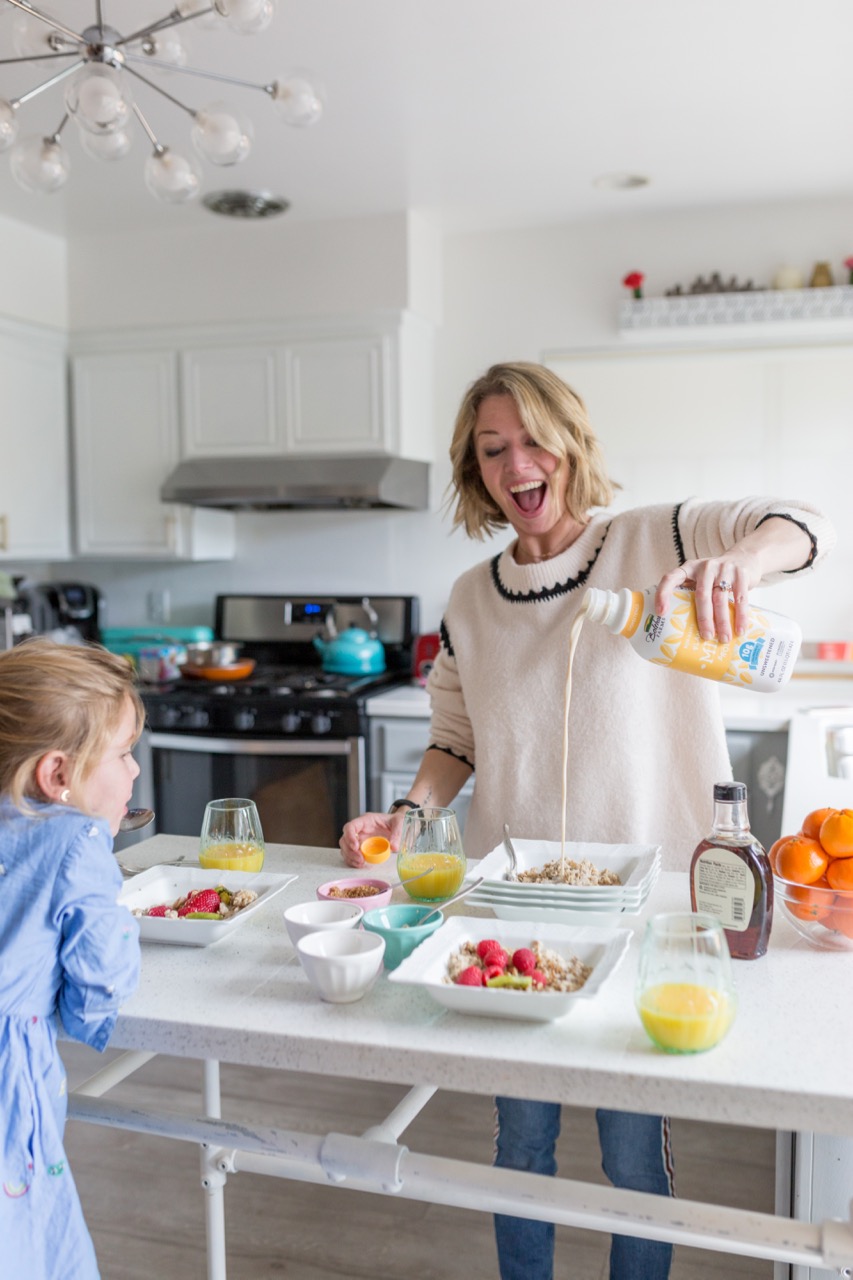 how to set up a breakfast oatmeal bar for kids