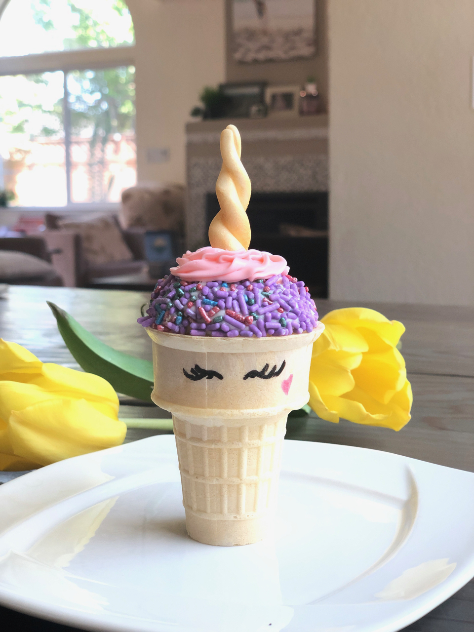 how to make unicorn cupcakes in ice cream cones