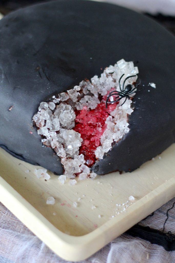how to make a black geode cake