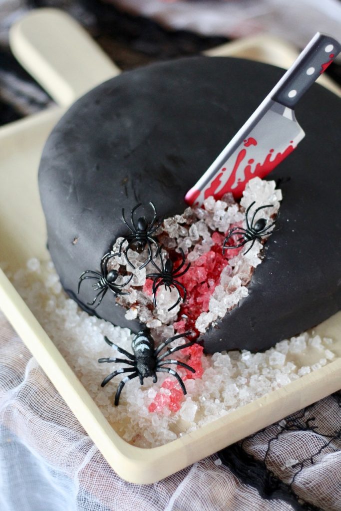 how to make a spooky geode cake for halloween