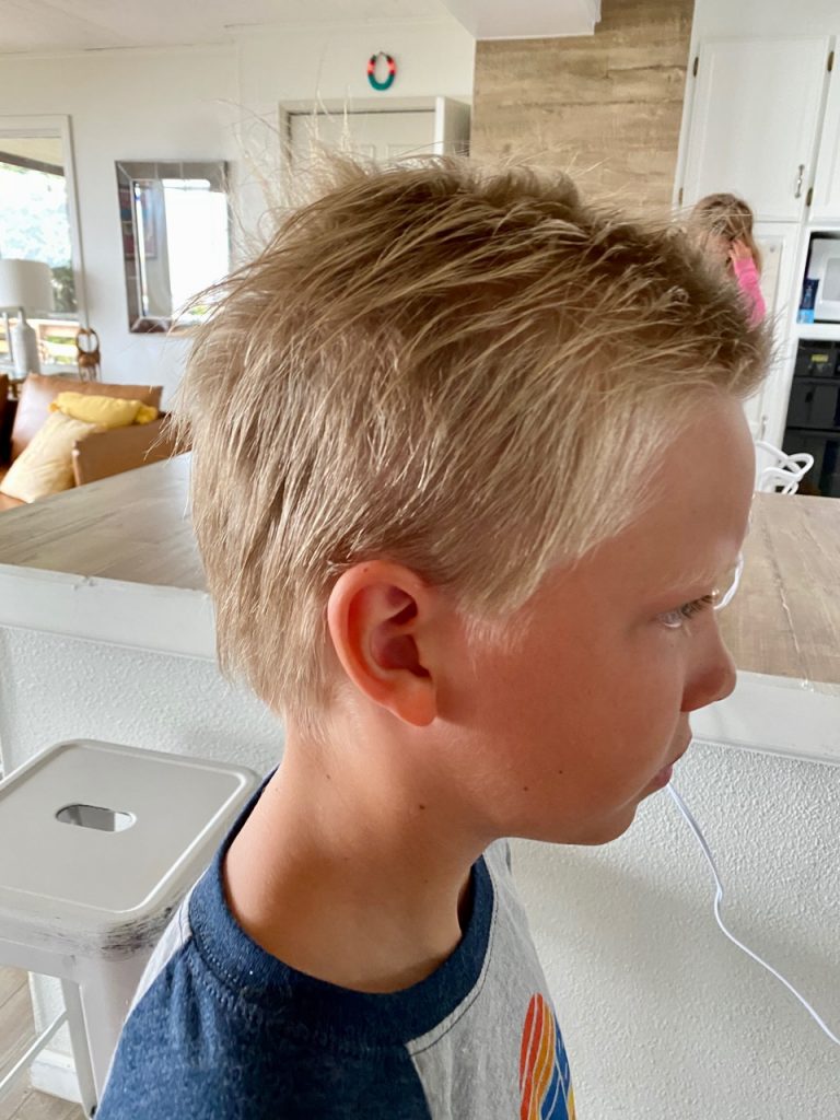 quarantine diy little boy haircut