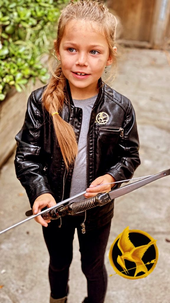 diy Katniss Everdeen costume for little girl from hunger games
